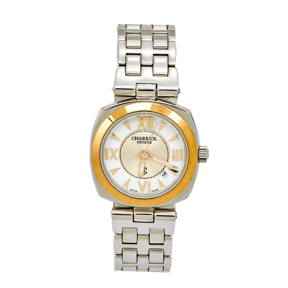 Pre Owned Charriol Multicolor Two Tone Stainless Steel Alexandre ALEXSY1.851.AS013 Women's Wristwatch 28 mm