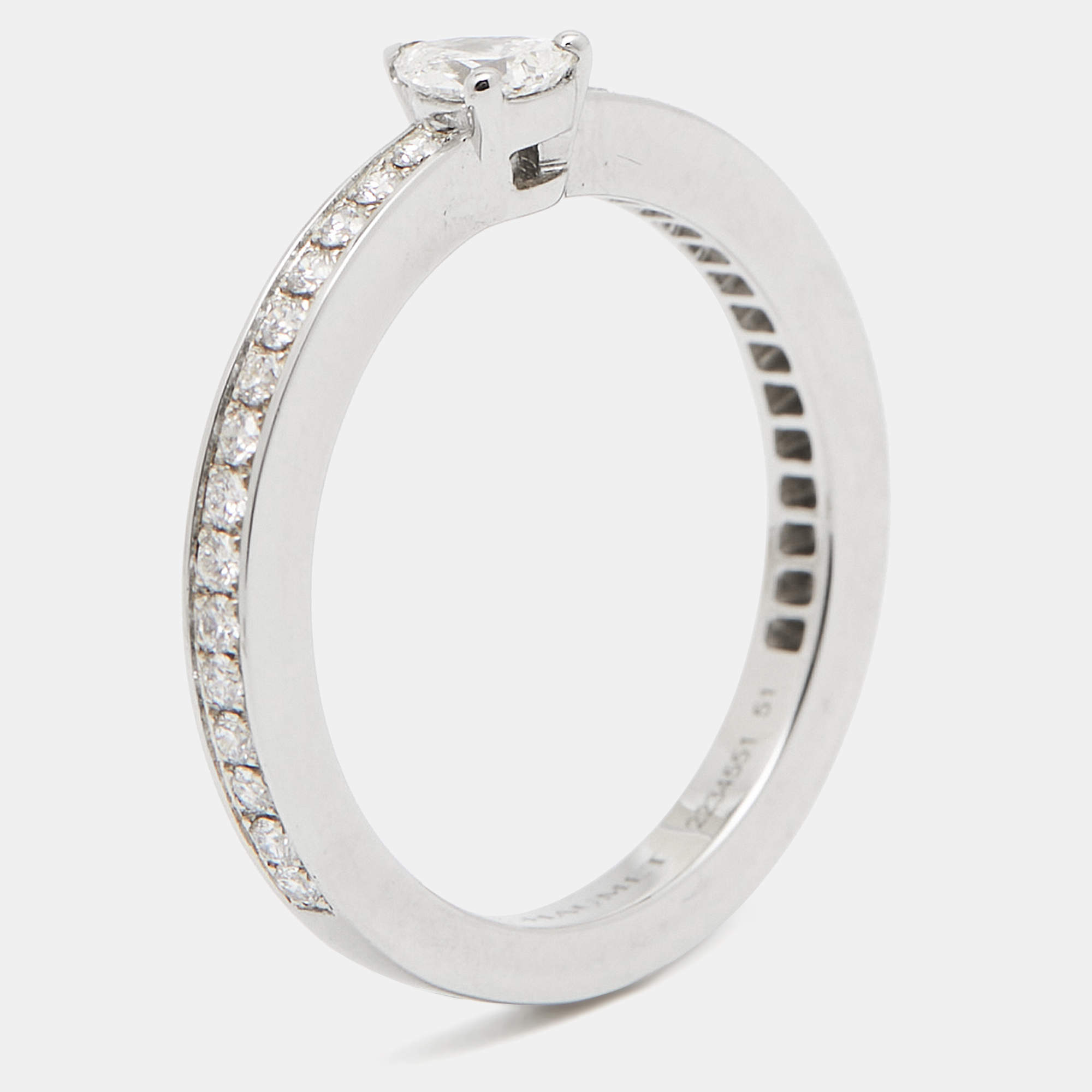 Pre Owned Chaumet Triomphe de Chaumet Diamond Platinum Ring Size 51