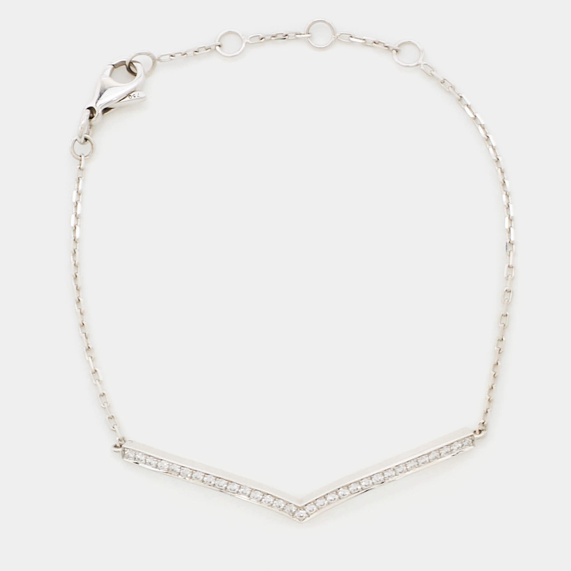 Chaumet Josephine Aigrette Diamonds 18k White Gold Bracelet