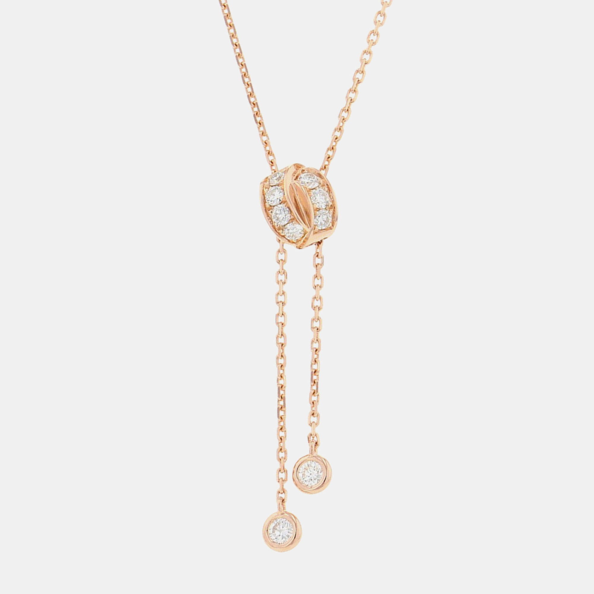 Pre Owned Chaumet Lian Seduction 18K Pink Gold Pendant Necklace