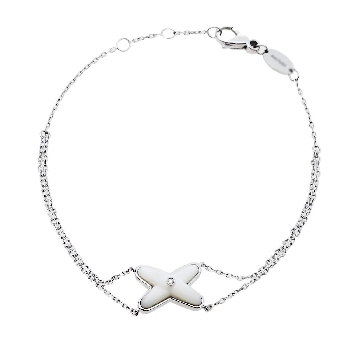 Chaumet Jeux de Liens Diamond Mother of Pearl  18k White Gold Bracelet