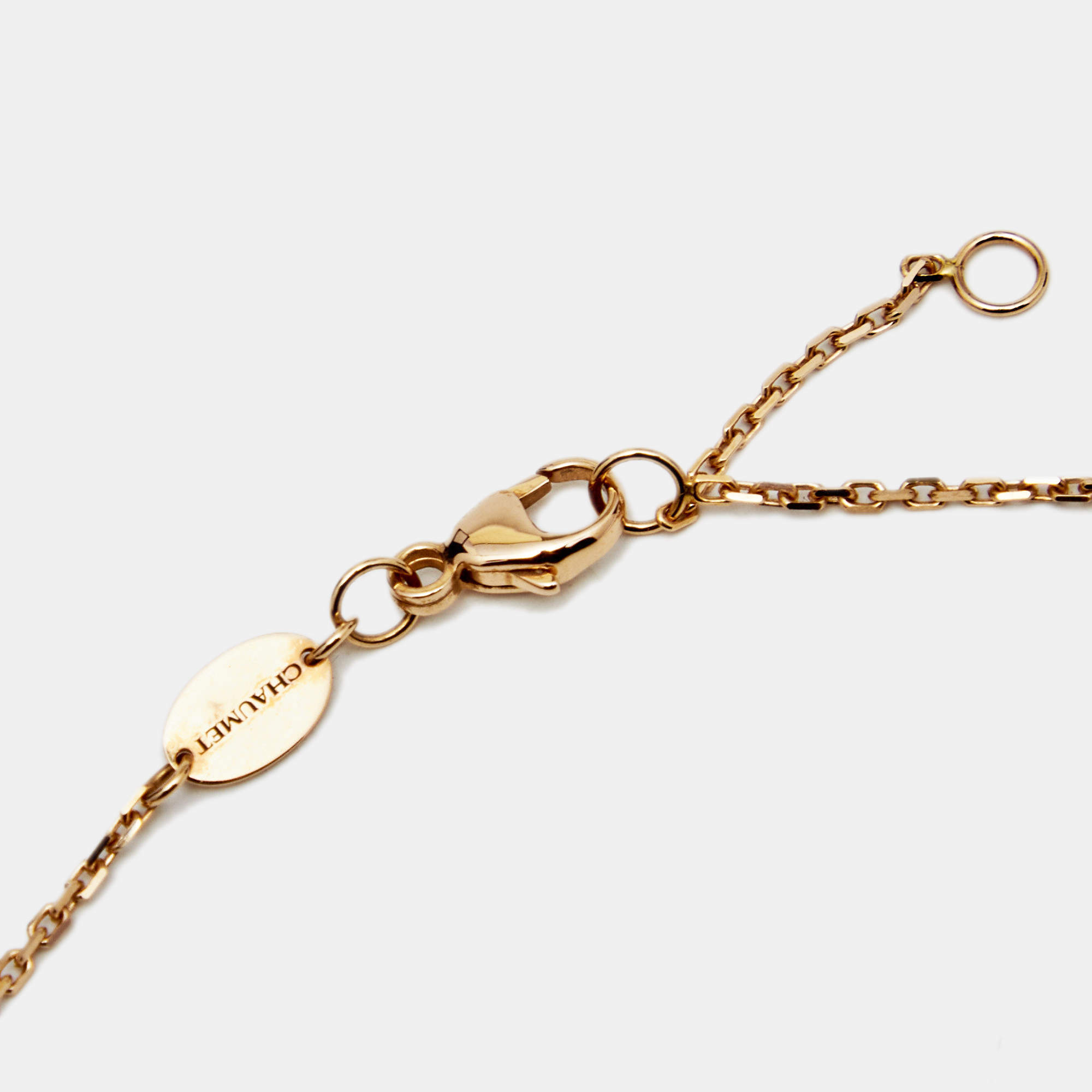 CHAUMET “Jeux de liens” long necklace in pink gold, mother-of-pearl an