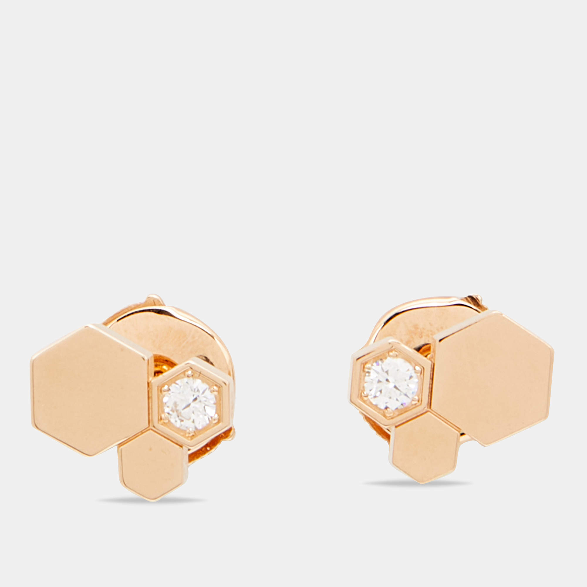 Chaumet Bee My Love Diamond 18k Rose Gold Earrings