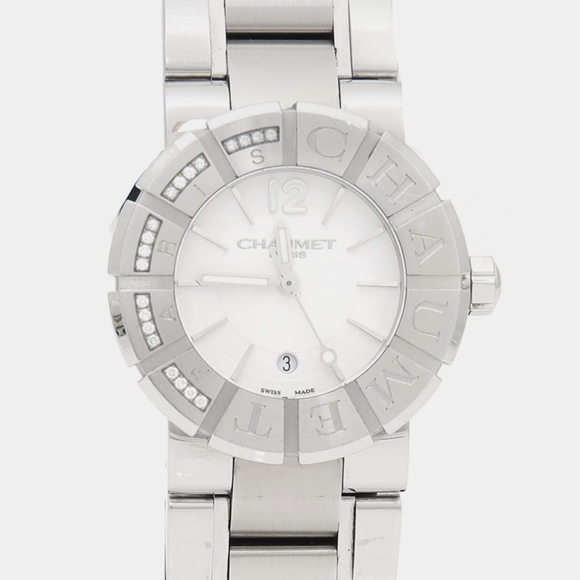 Pre Owned Chaumet Class One Quartz Stainless Steel Women's Wristwatch 33 mm