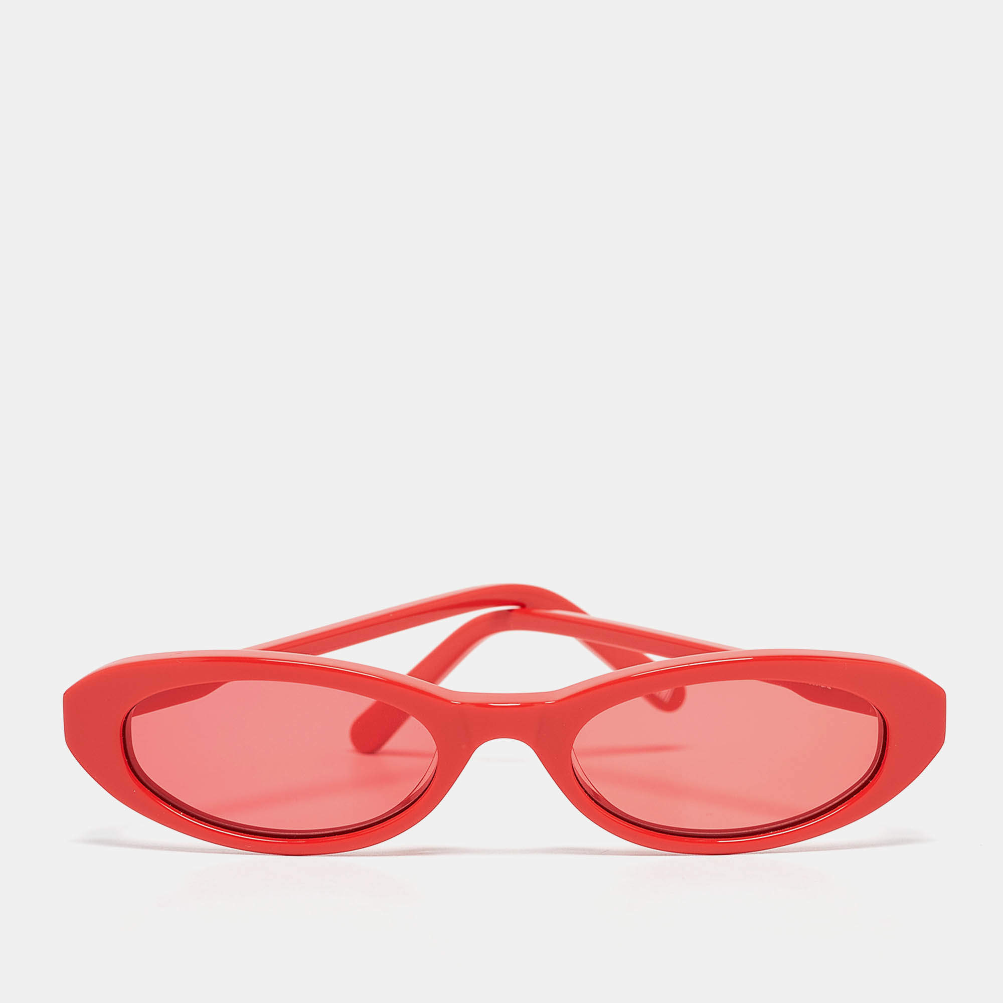 Chimi X Joel Ighe Red Mini Oval Sunglasses