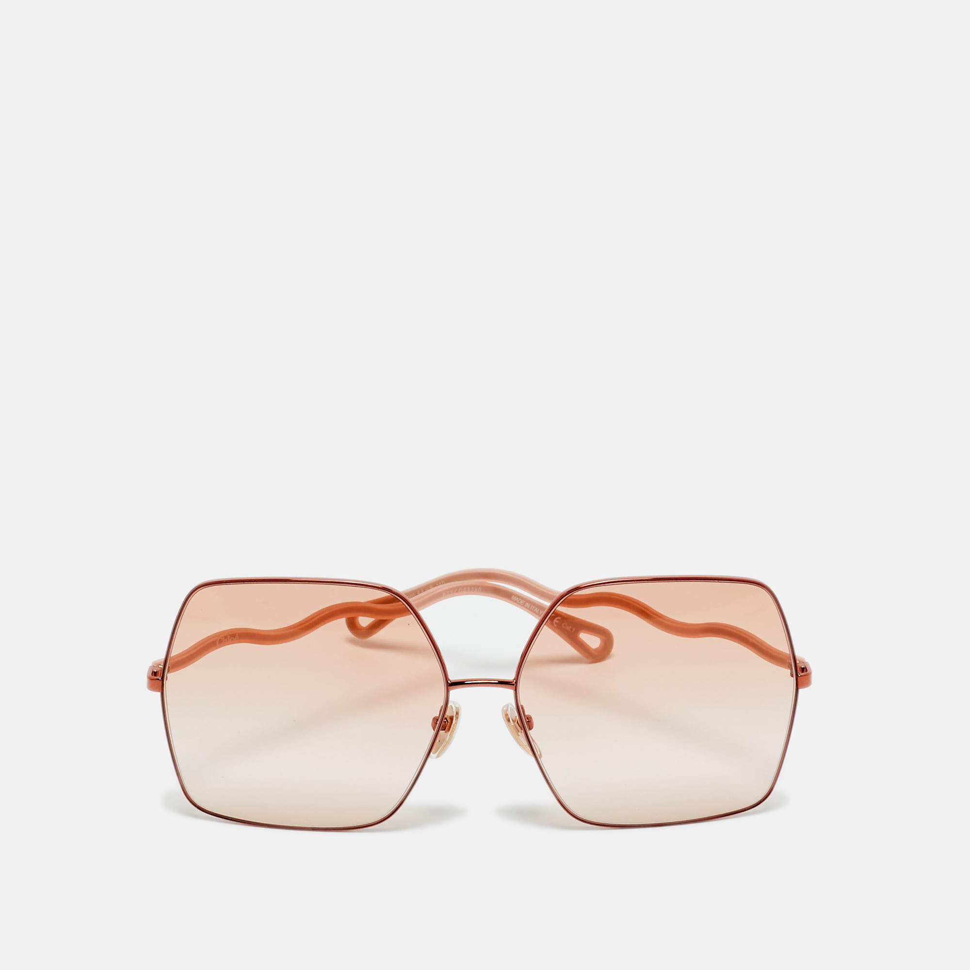 مملوكة مسبقًا Chloé Peach Gradient CH0054S Noore Oversized Sunglasses
