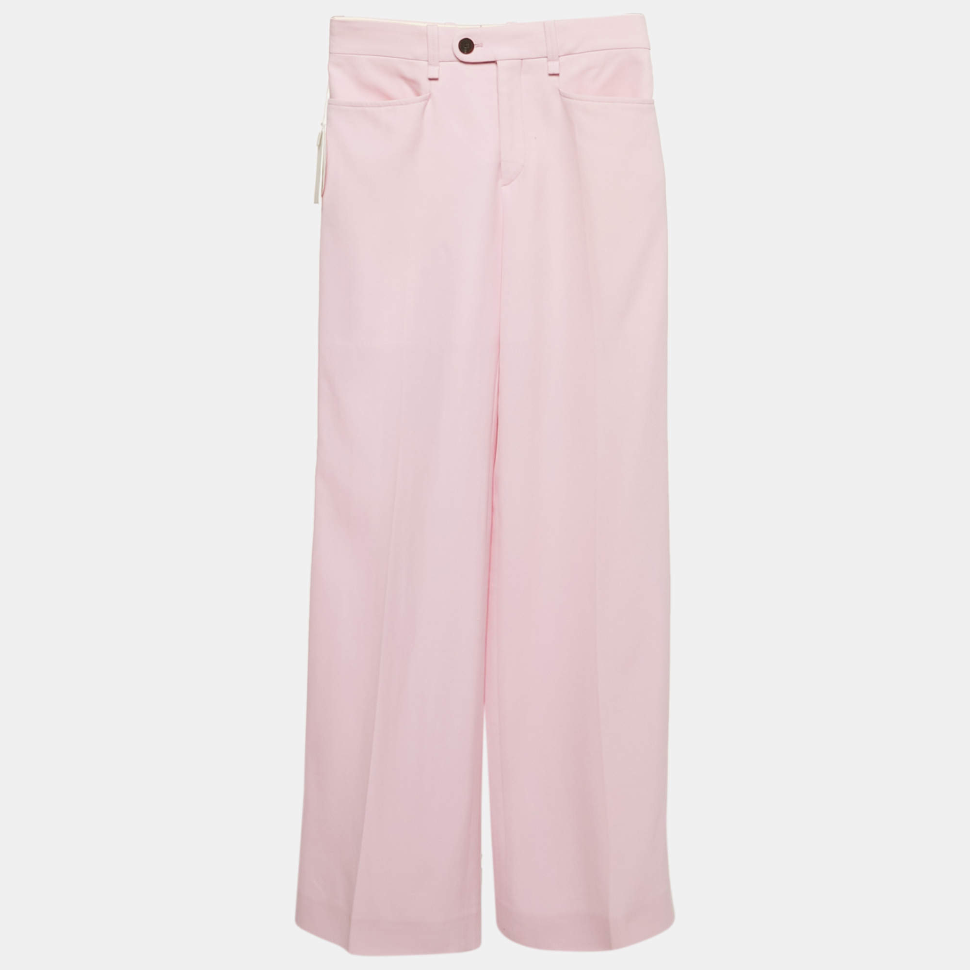 Chloé Sweet Lilac Wool Straight Leg Trousers S