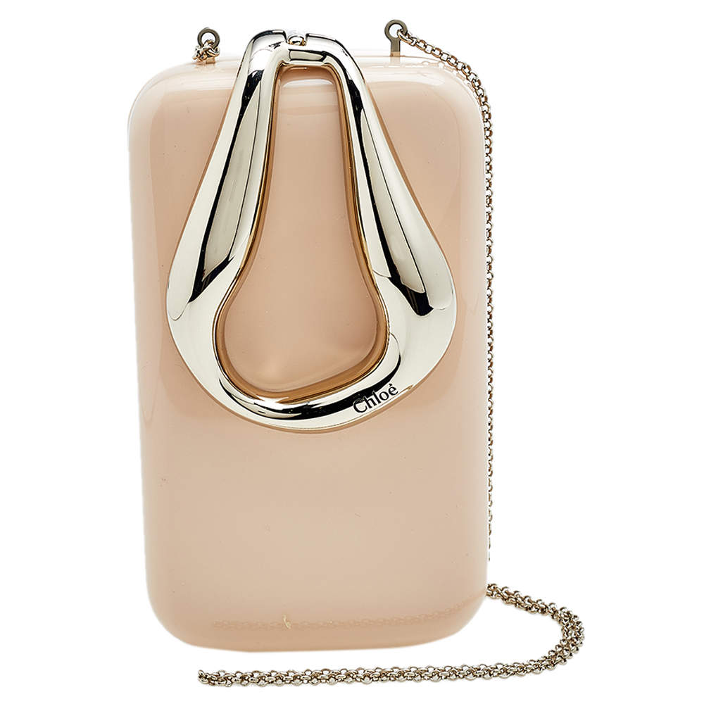 Pre Owned حقيبة كلتش كلوي ساندي ريسين كيس ميناديور بيج