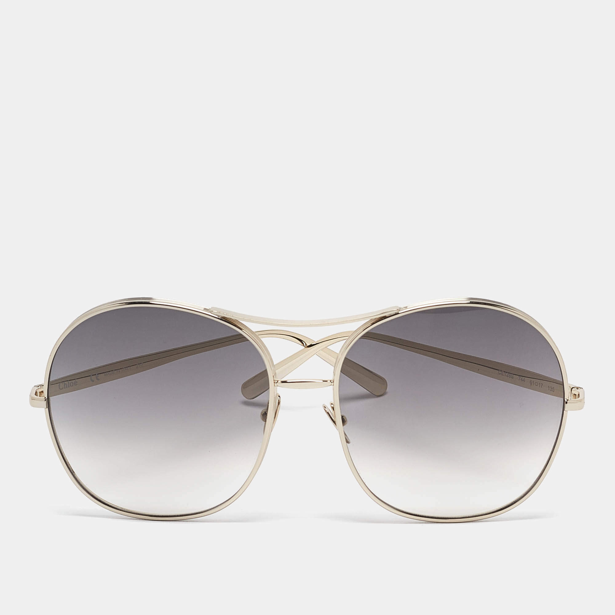 Chloé Light Grey Gradient CE128S Round Sunglasses