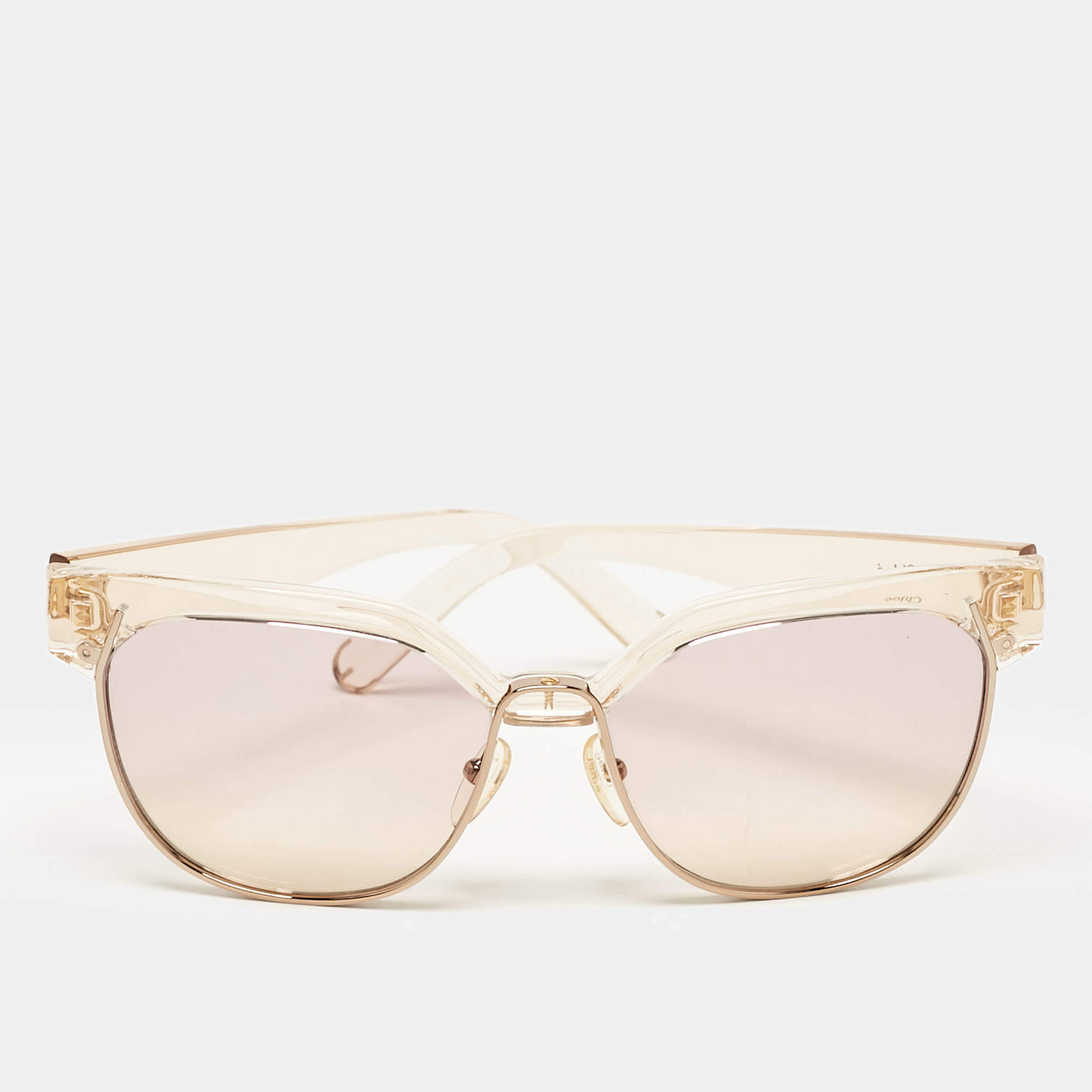 Chloé Beige Gradient CE666S Square Sunglasses