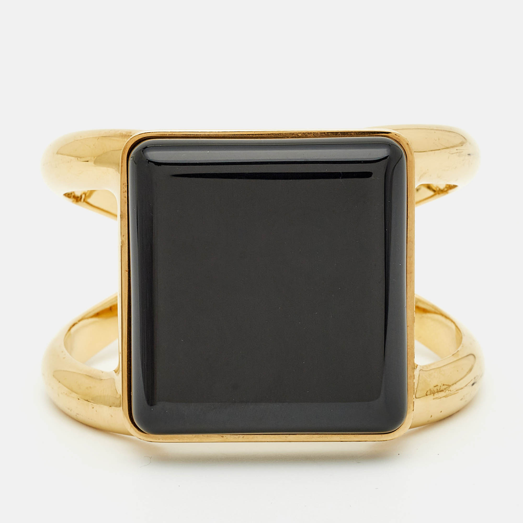 Pre Owned Chloé Resin Gold Tone Bracelet