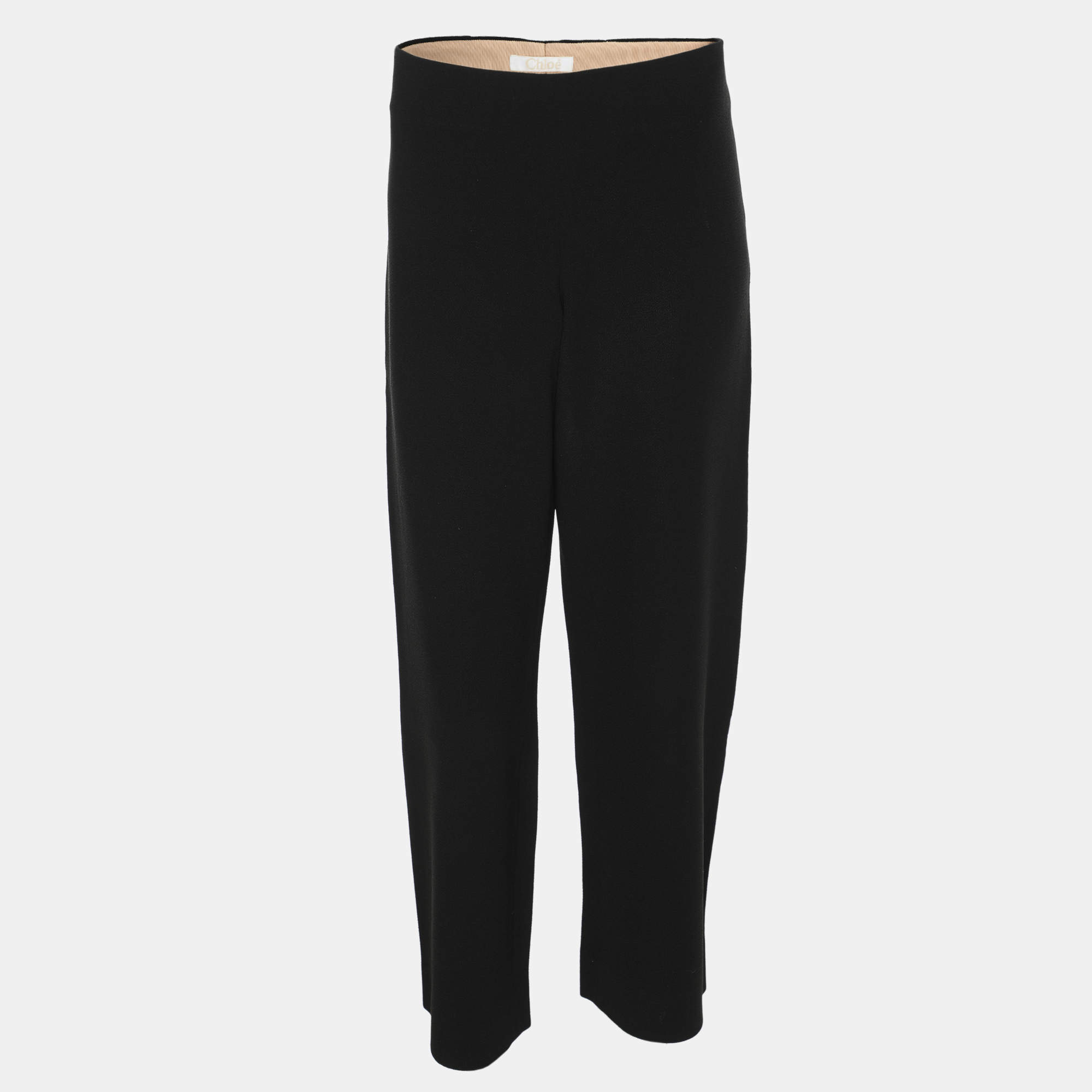 Chloe Black Crepe Trousers S