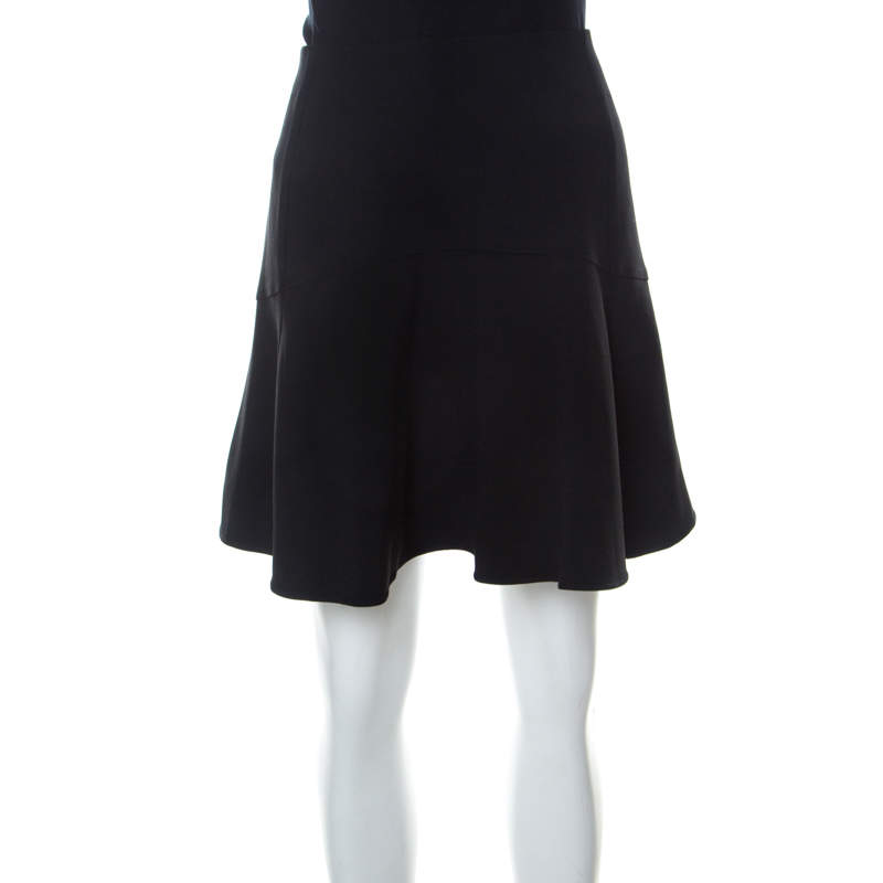 Pre Owned Chloe Black Crepe A-Line Short Skirt M