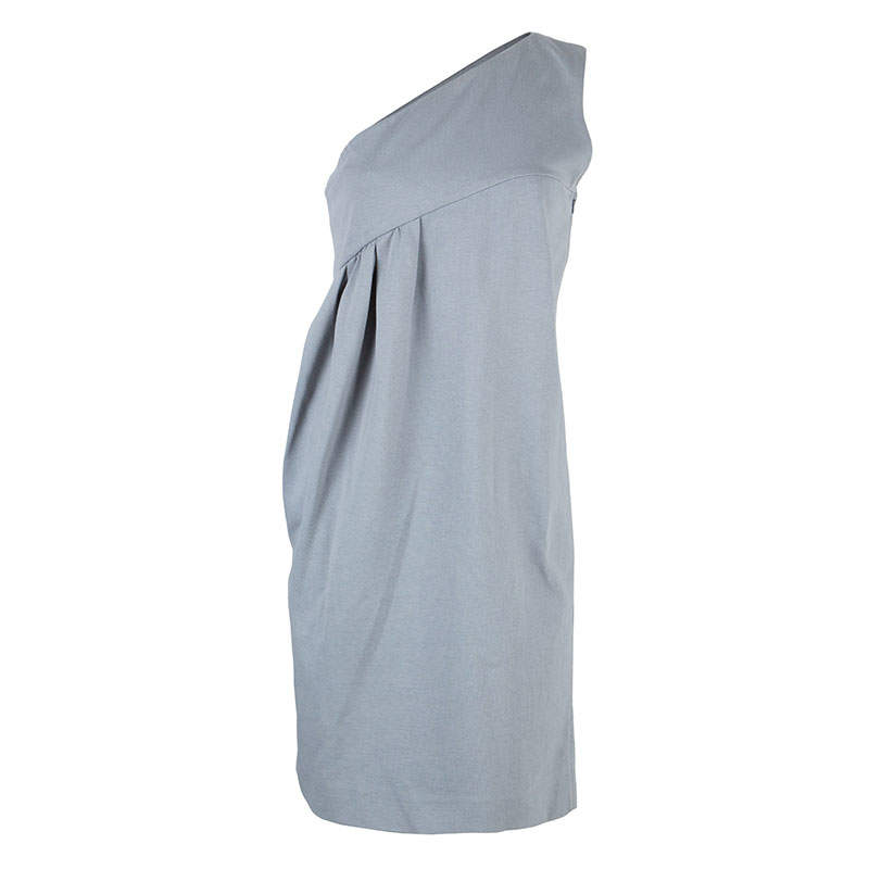 Pre Owned Chloe Grey One Shoulder Dress S