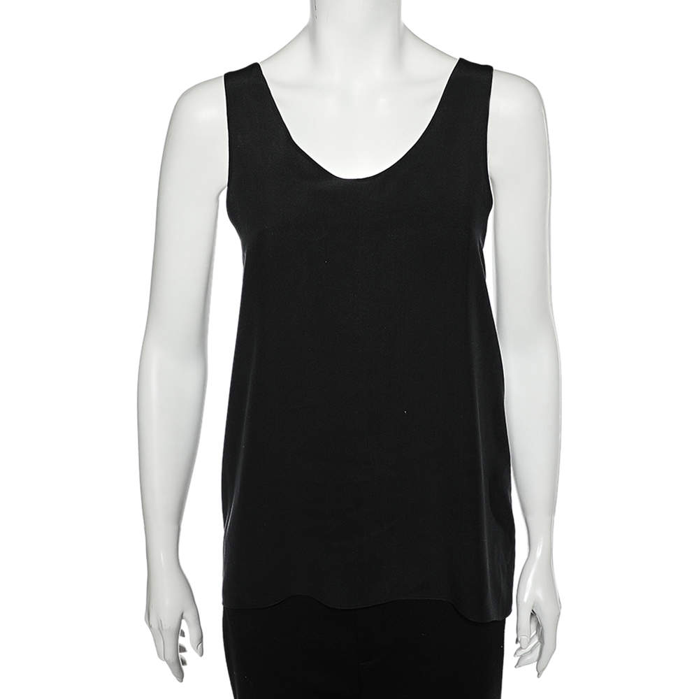 Pre Owned Chloe Black Silk Tank Top S