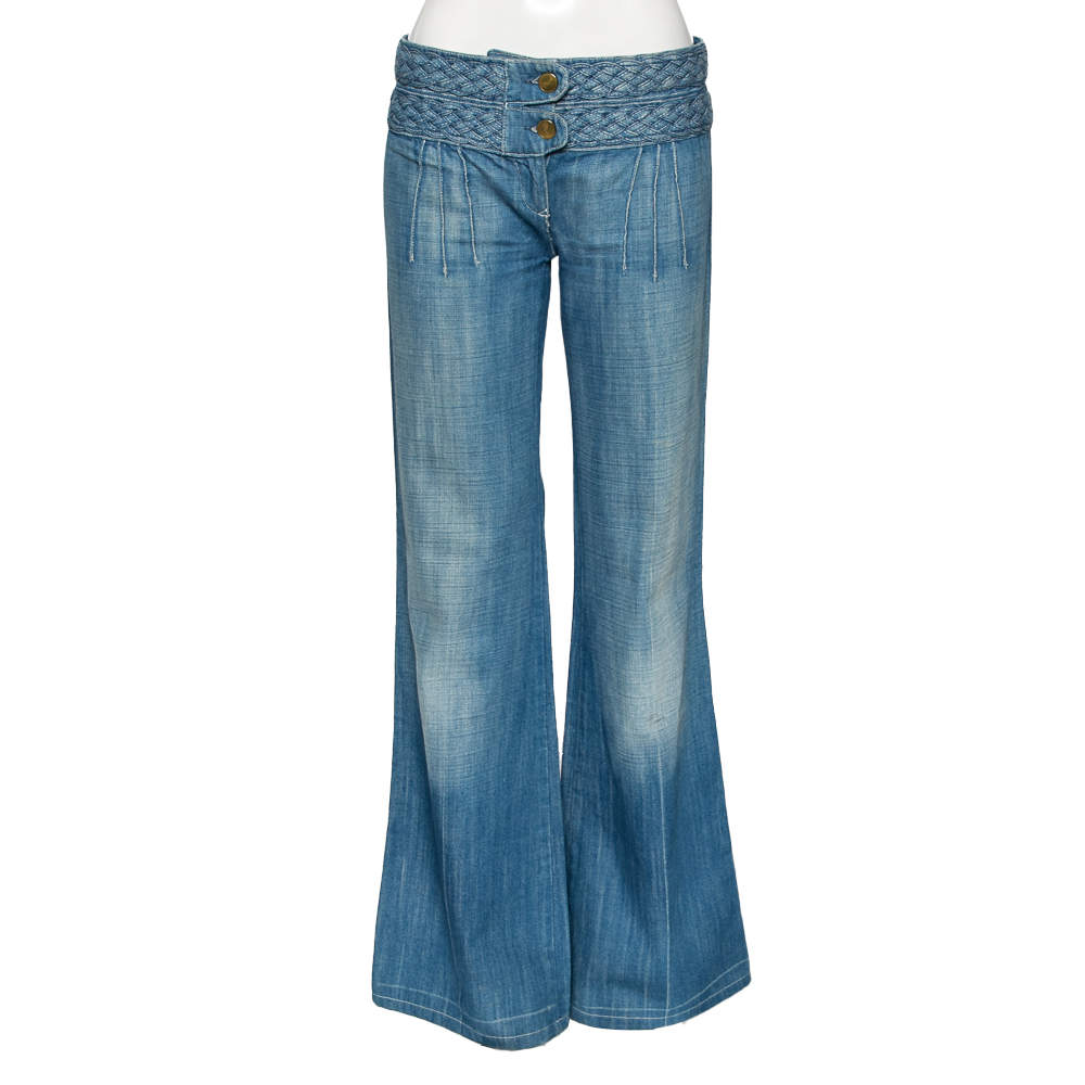 デニム・ジーパン CHLO FLARED JEANS IN DENIM Chloé High Rise Flare Jeans In Denim in Classic navy | Chloé LI