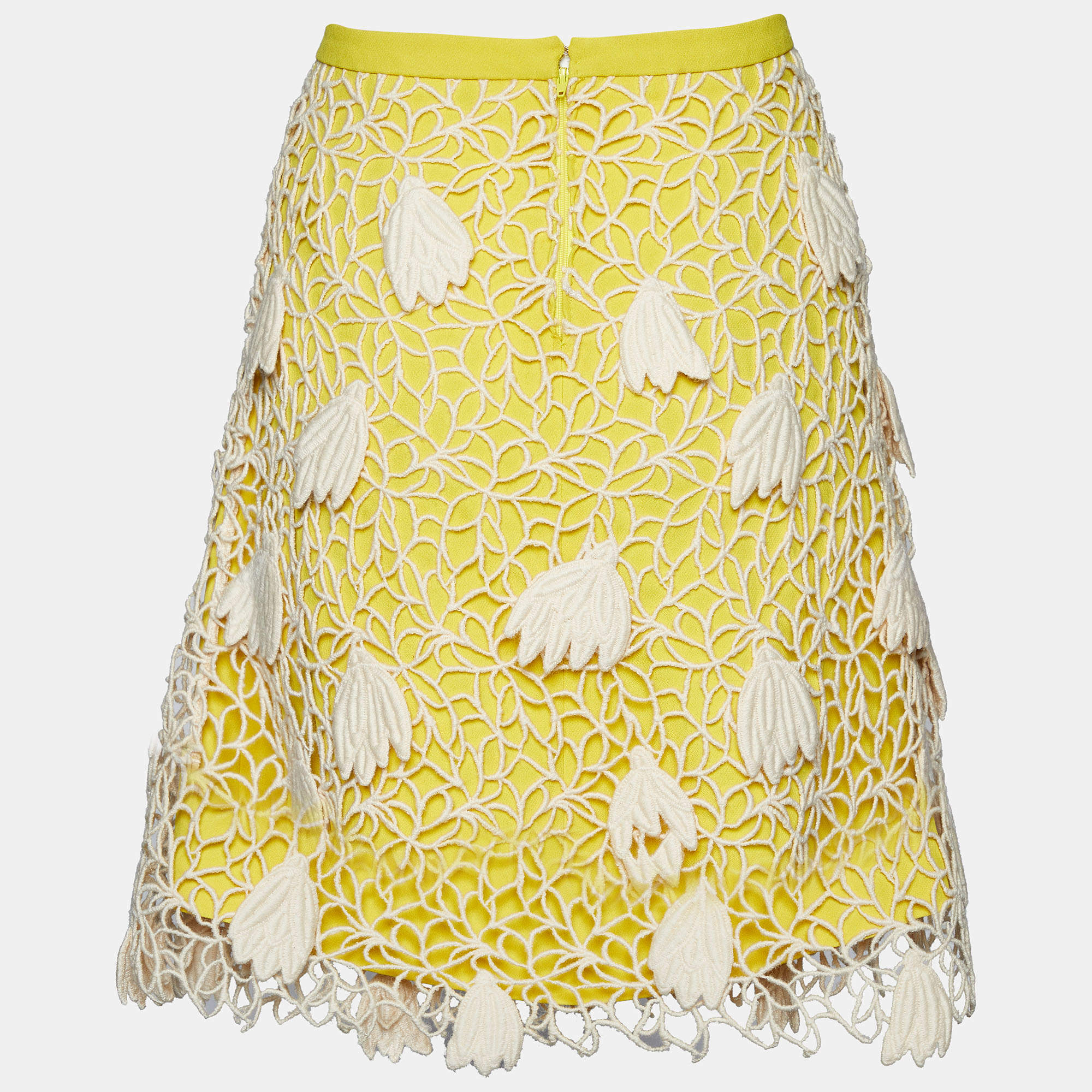 White lace outlet skirt yellow