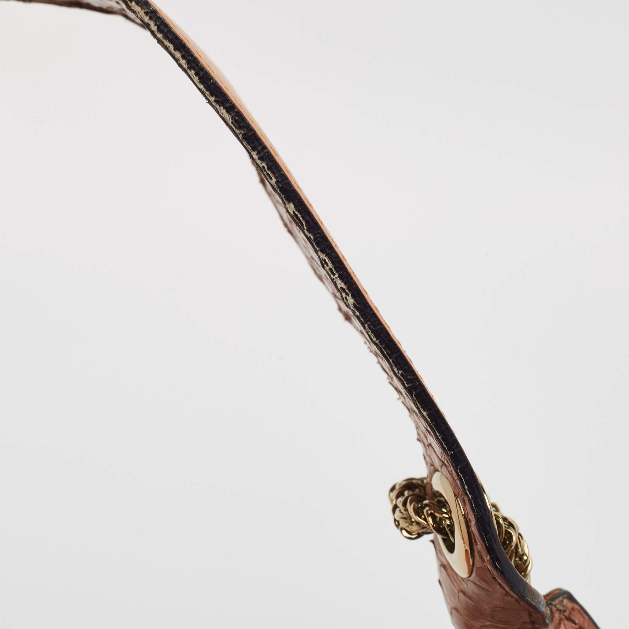 Pre Owned Chloe Tricolor Python Medium Sally Shoulder Bag