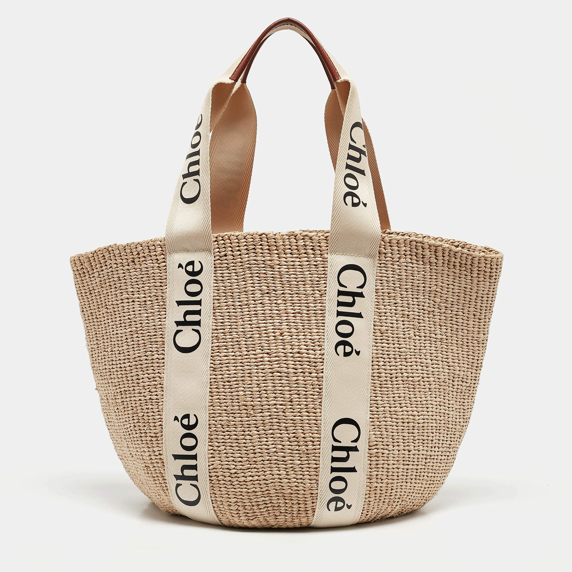 Chloe Natural Fibers Large Woody Tote