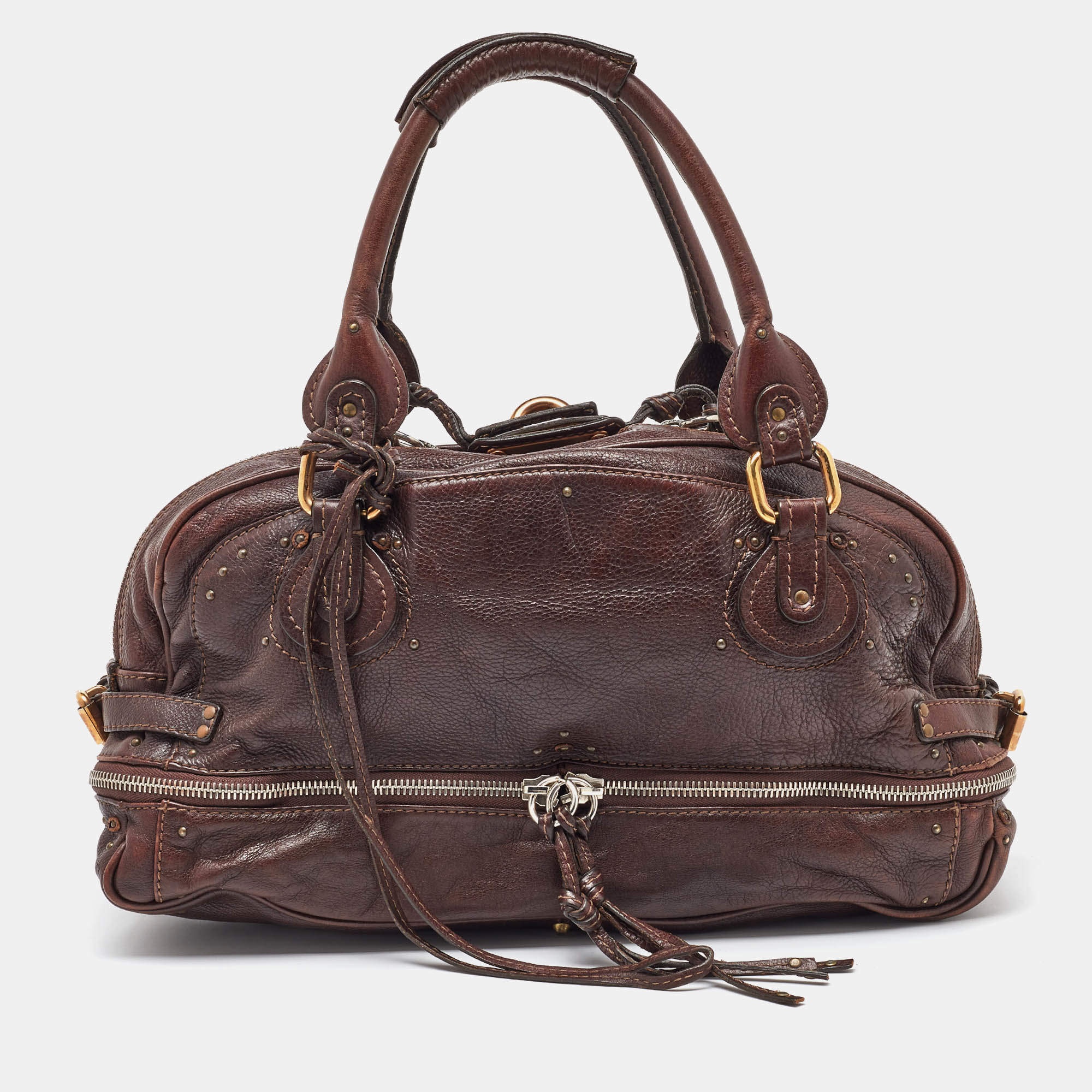 Chloe Dark Brown Leather Medium Paddington Satchel
