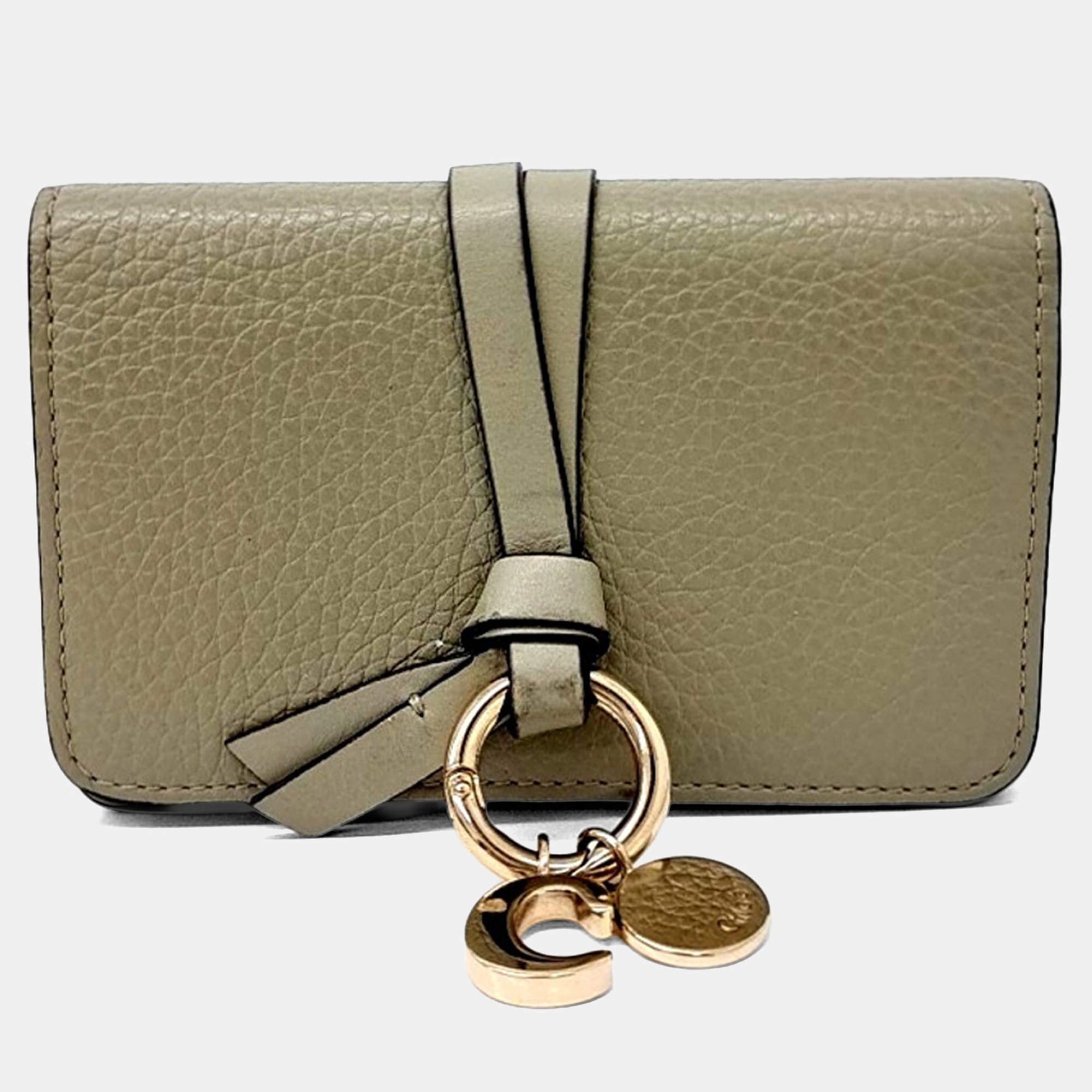 مملوكة مسبقًا Chloe Green Leather card wallet