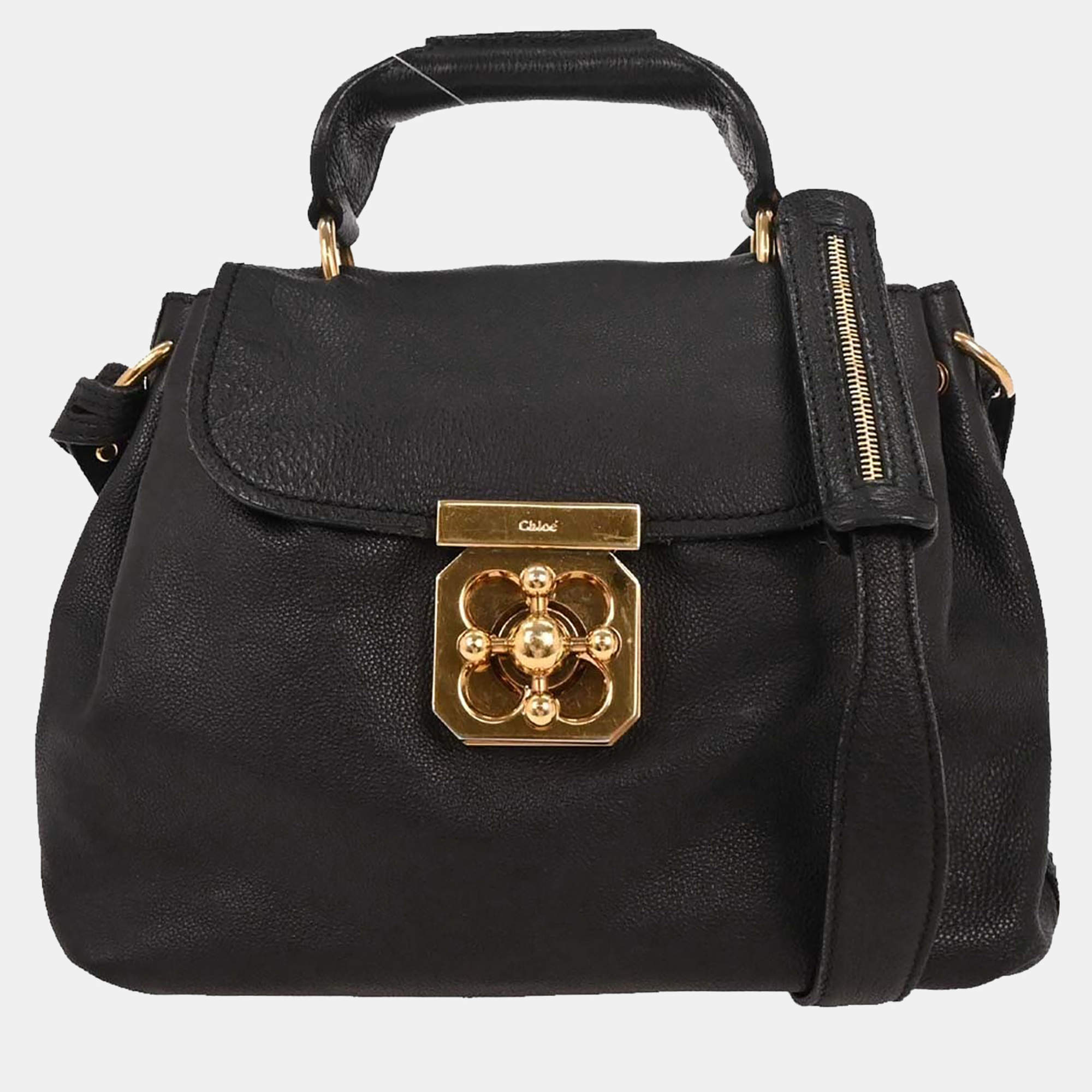 مملوكة مسبقًا Chloe Black Leather Elsie Handbag