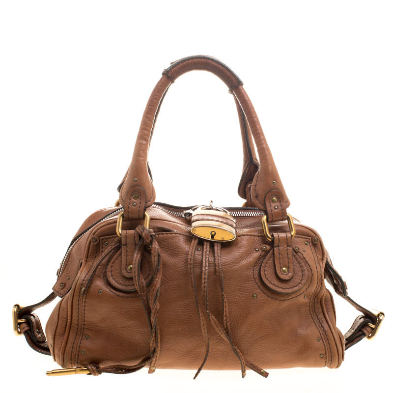 Pre Owned Chloe Brown Leather Medium Paddington Satchel