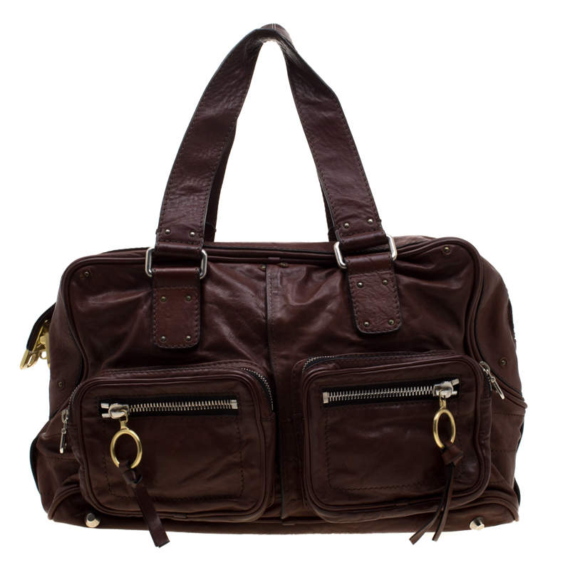 Pre Owned Chloe Dark Brown Leather Large Betty Satchel