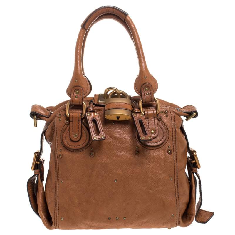 Pre Owned Chloe Brown Leather Large Paddington Shoulder Bag