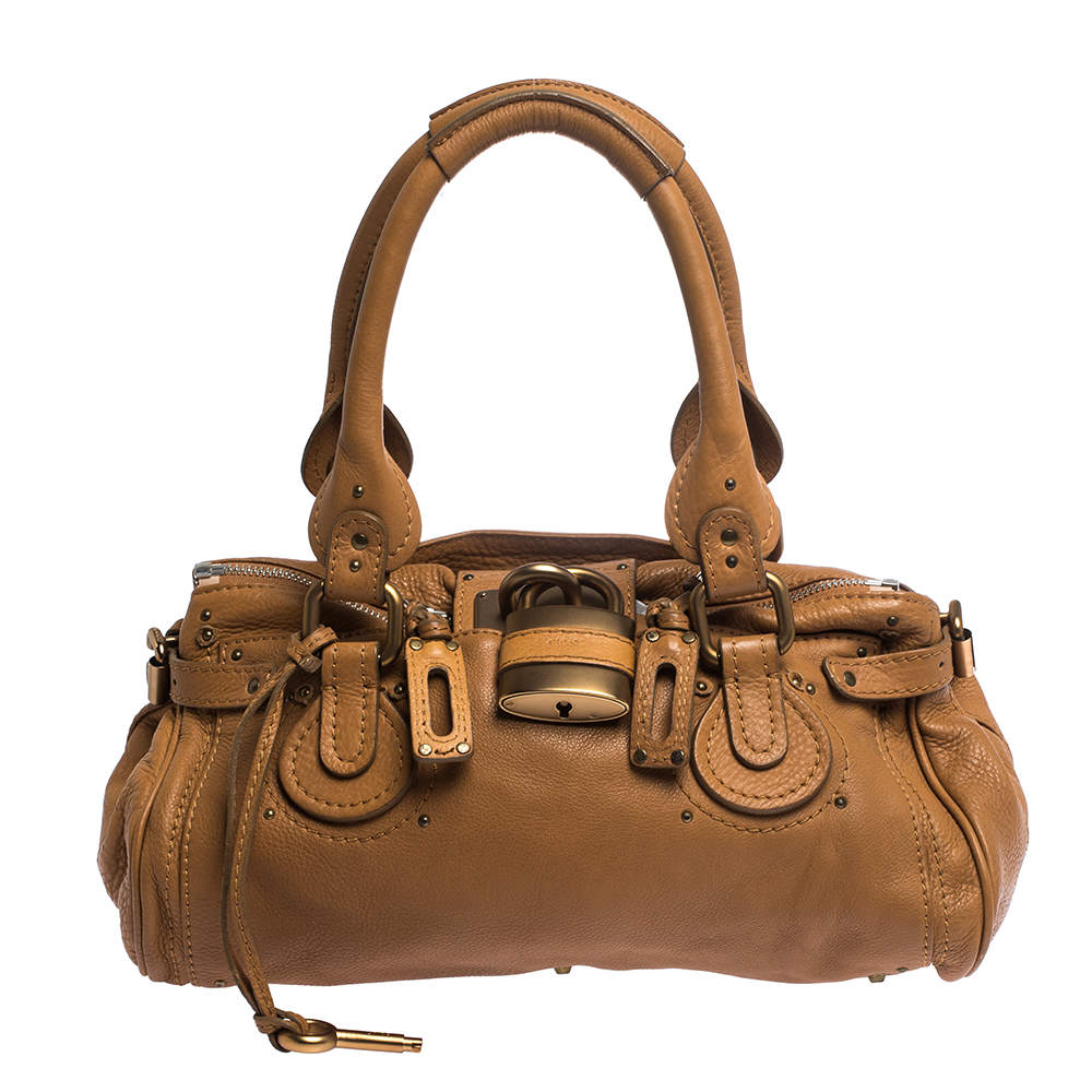 Pre Owned Chloe Tan Leather Medium Paddington Satchel