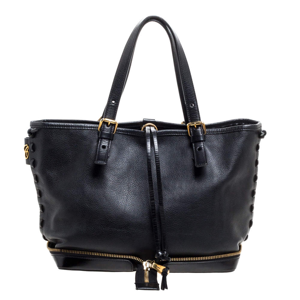 Pre Owned Chloe Black Leather Ellen Tote