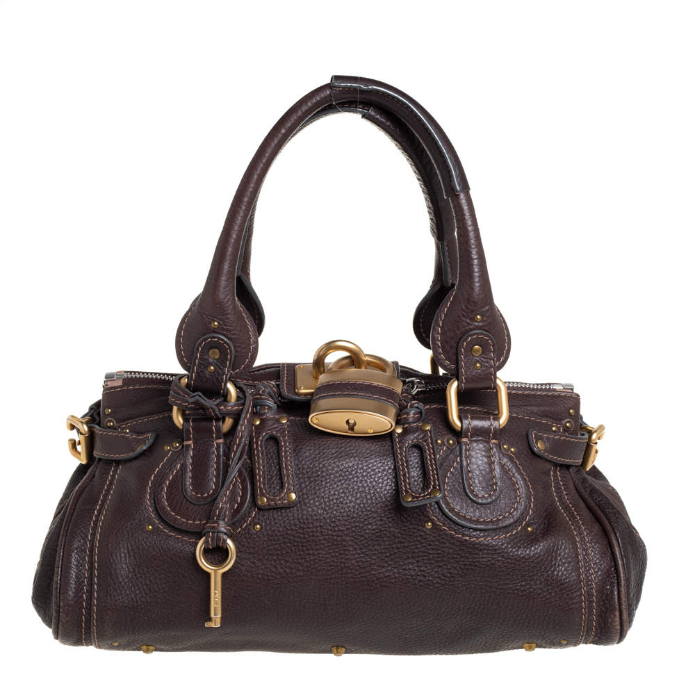 Pre Owned Chloe Brown Leather Paddington Shoulder Bag