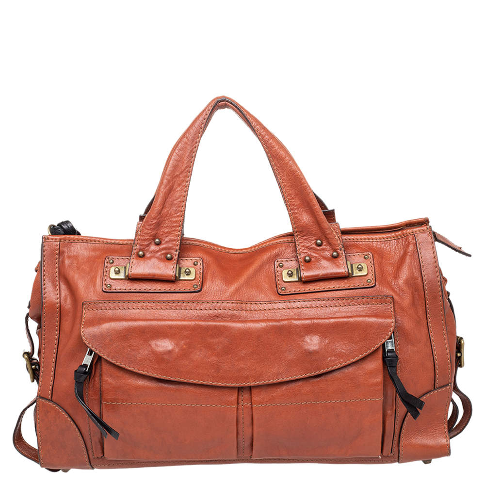 Pre Owned Chloe Brown Leather Tracy Satchel