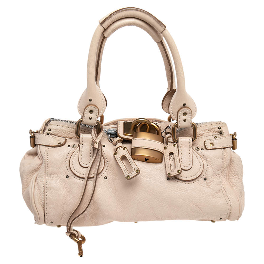 Pre Owned Chloe Beige Leather Medium Paddington Satchel