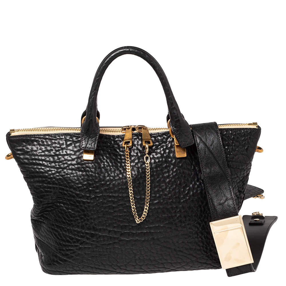 Pre Owned حقيبة يد توتس كلوي بايلي جلد أسود