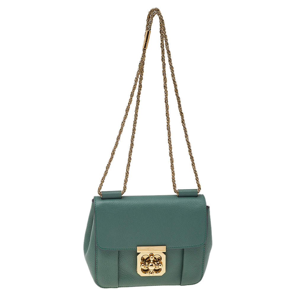 Chloe Green Leather Small Elsie Shoulder Bag Chloe | The Luxury Closet