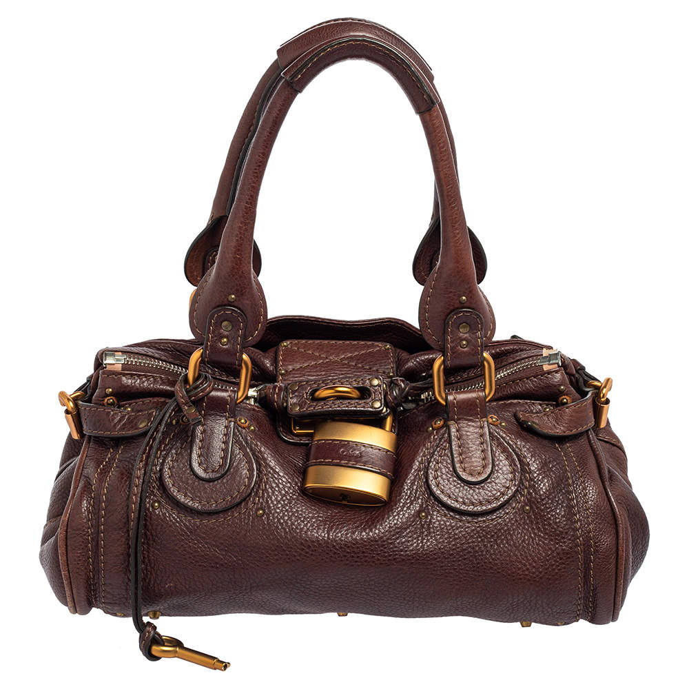 Chloé Paddington Bag brown Chloé Camera Bag in Shiny Leather in Clay brown | Chloé US