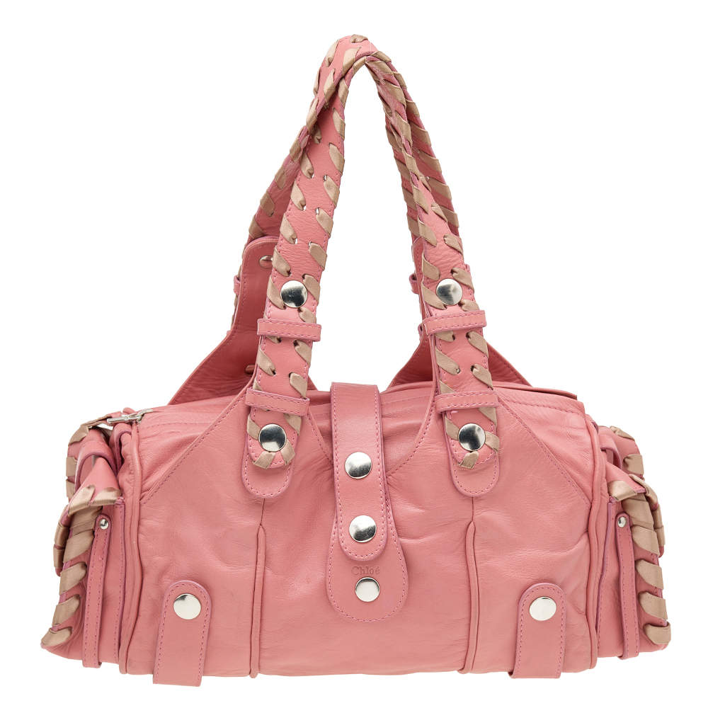 Pre Owned Chloe Pin Leather Silverado Satchel