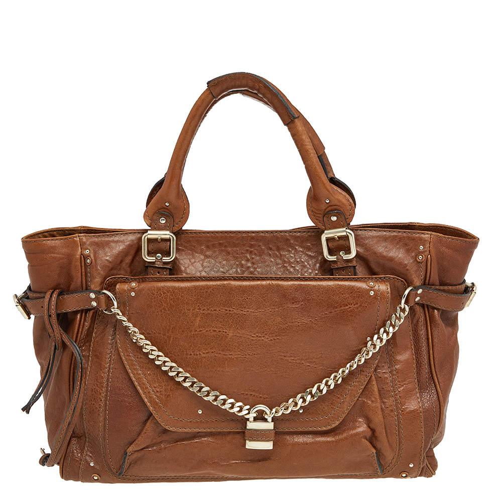 Chloe Brown Leather Paddington Capsule Tote
