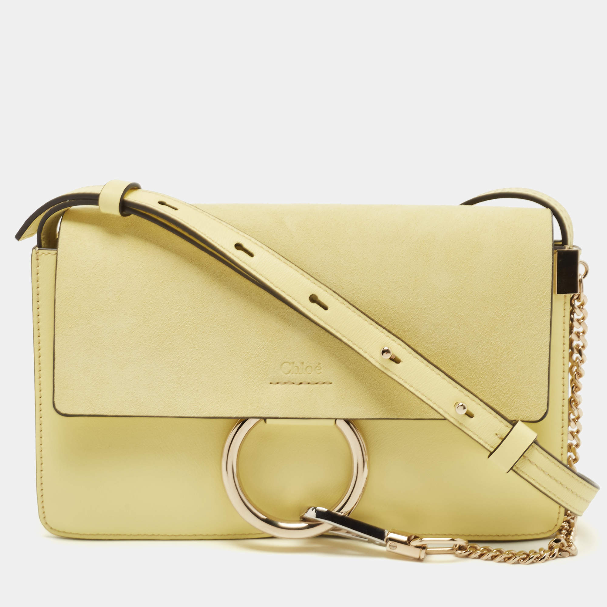 Chloe Faye Small Suede/Leather Shoulder Bag