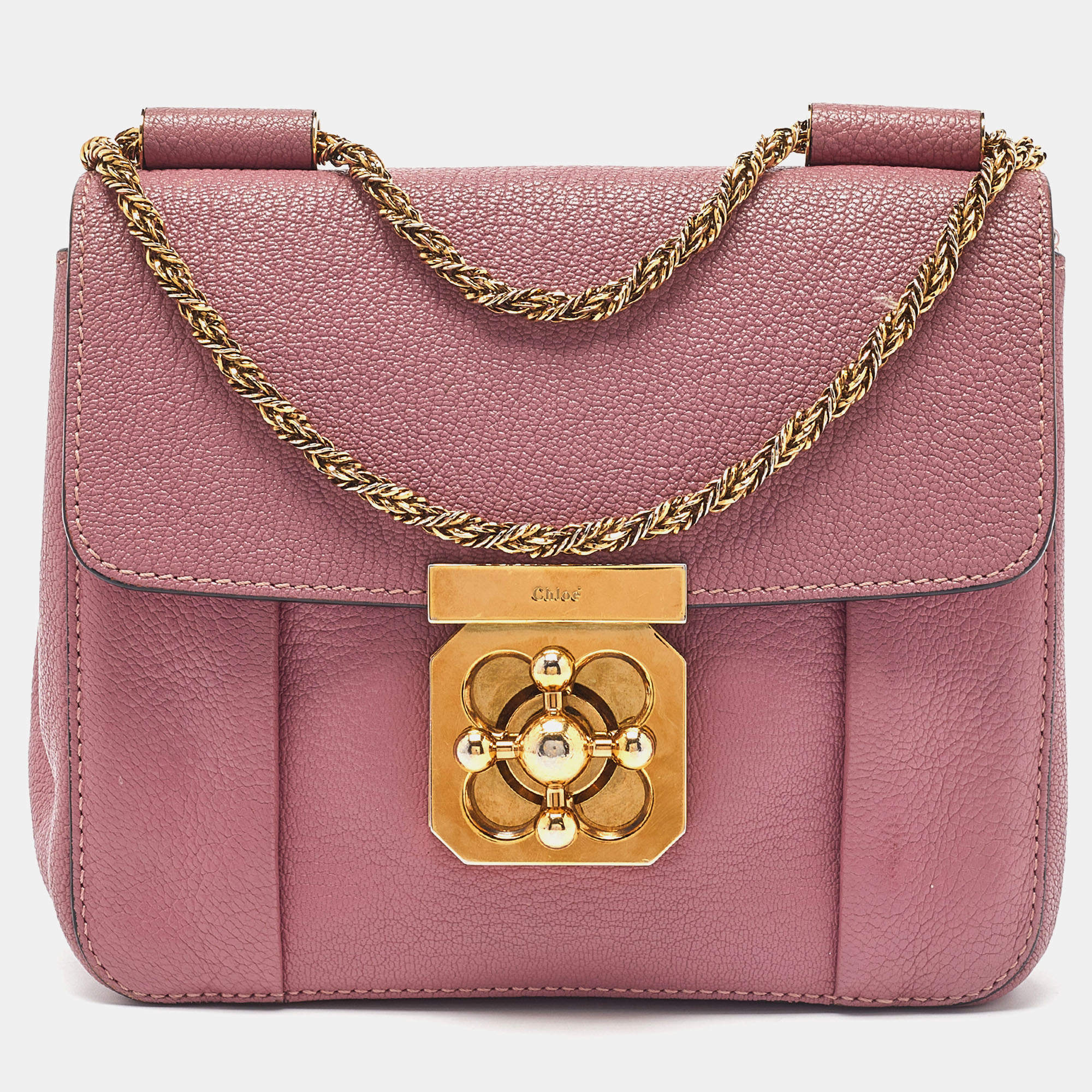 مملوكة مسبقًا Chloé Pink Leather Small Elsie Shoulder Bag