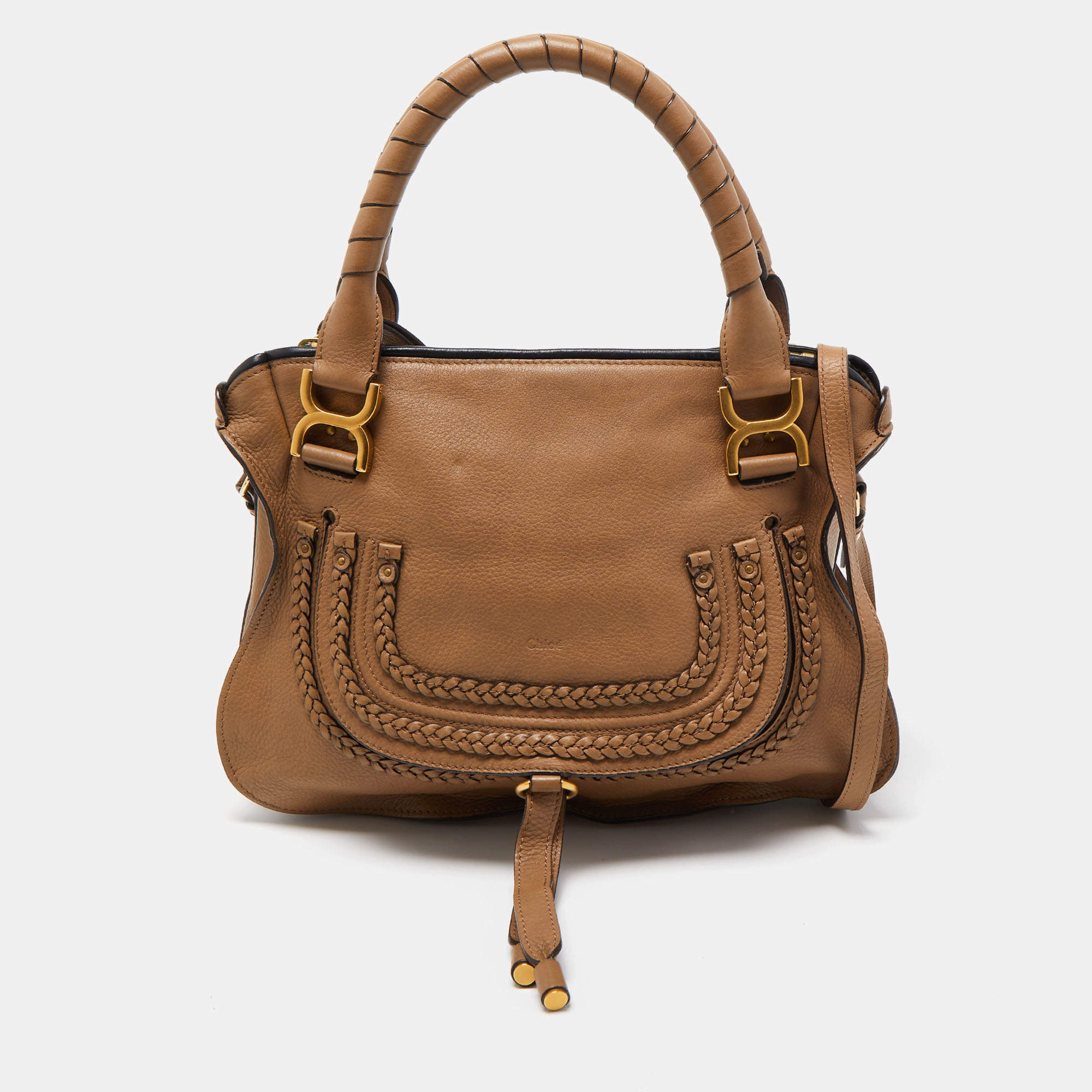 Pre Owned Chloe Brown Leather Small Marcie Satchel