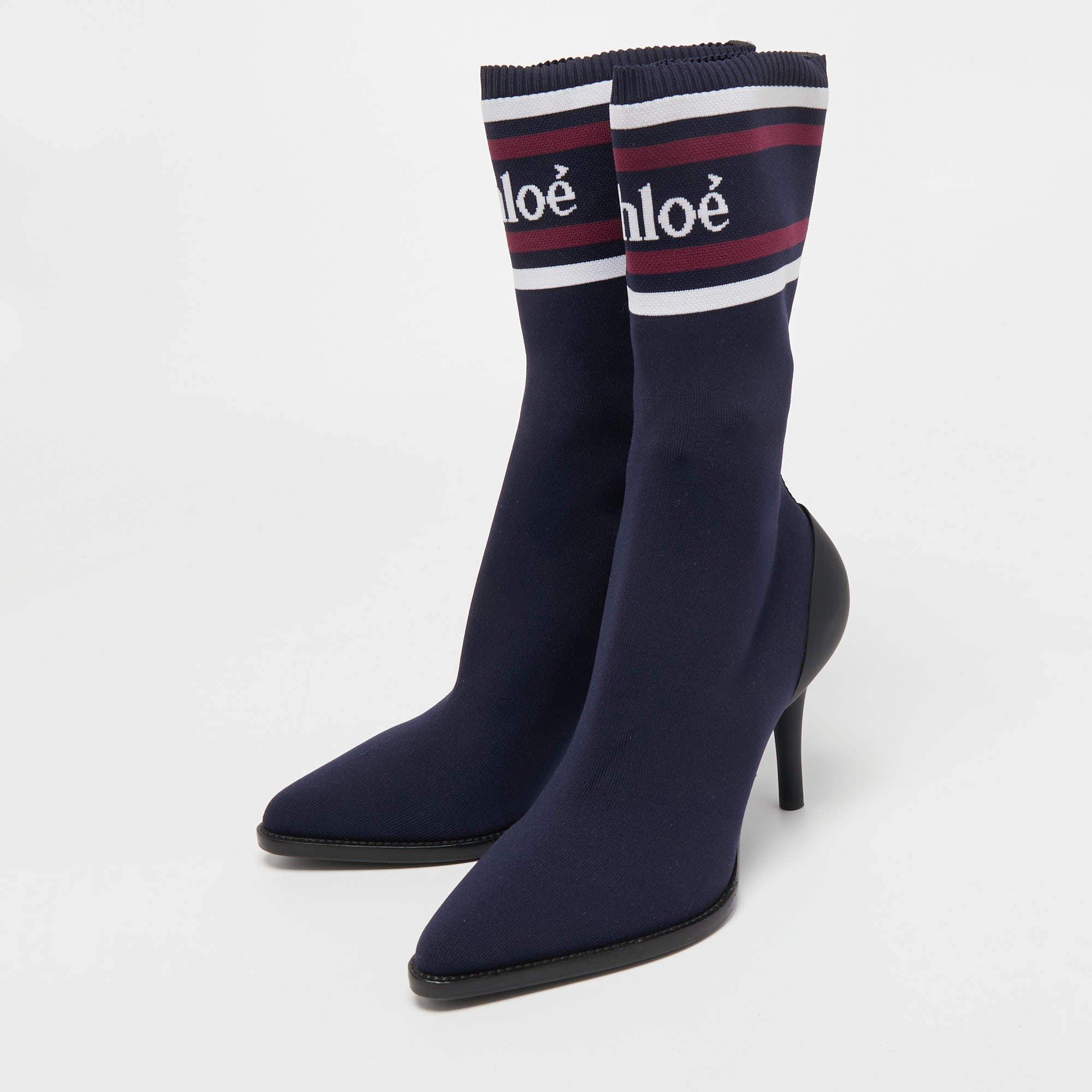 Navy blue sock boots hotsell