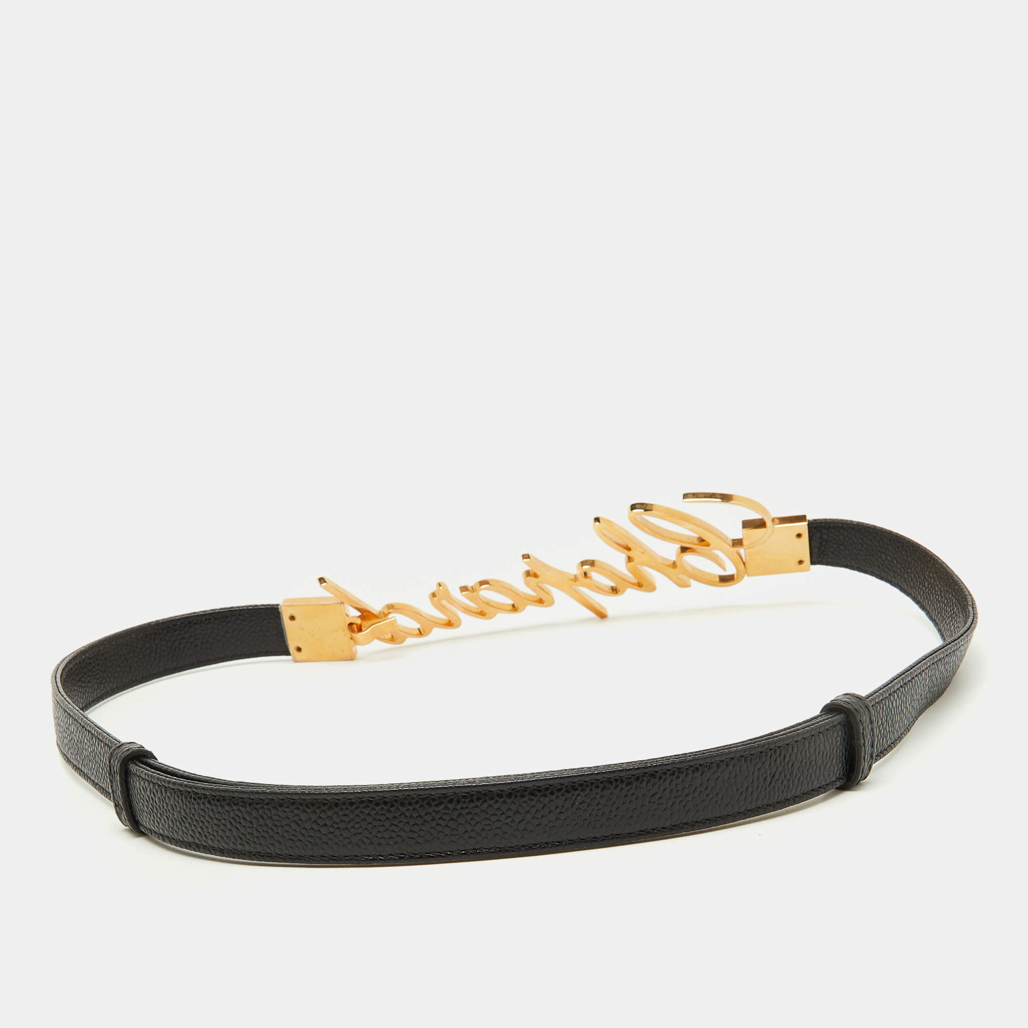 Chopard Black Leather Logo Buckle Belt 100CM Chopard TLC US - Main Image