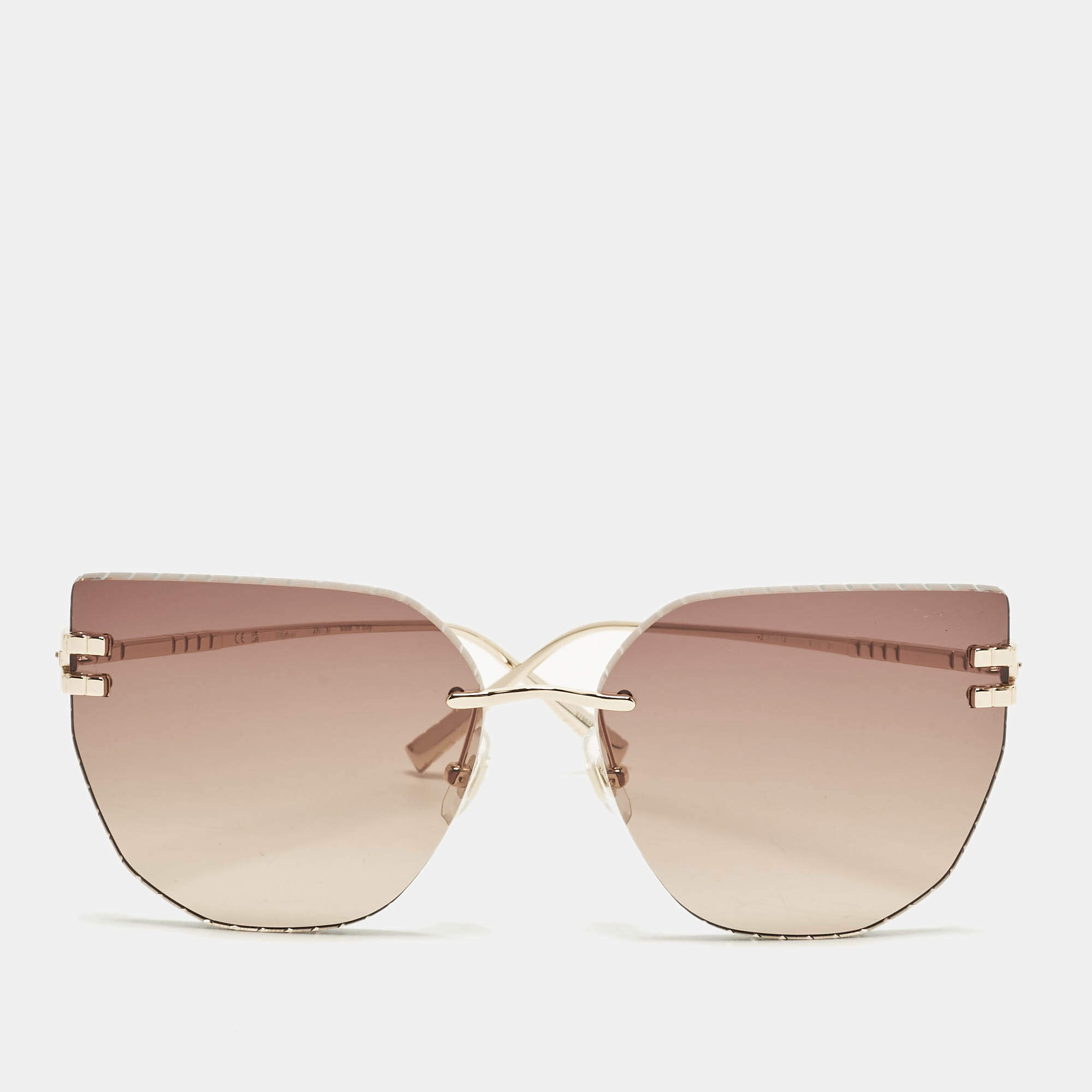 Pre Owned نظارة شمسية شوبارد SCHL54 بني/ذهبي باترفلاي