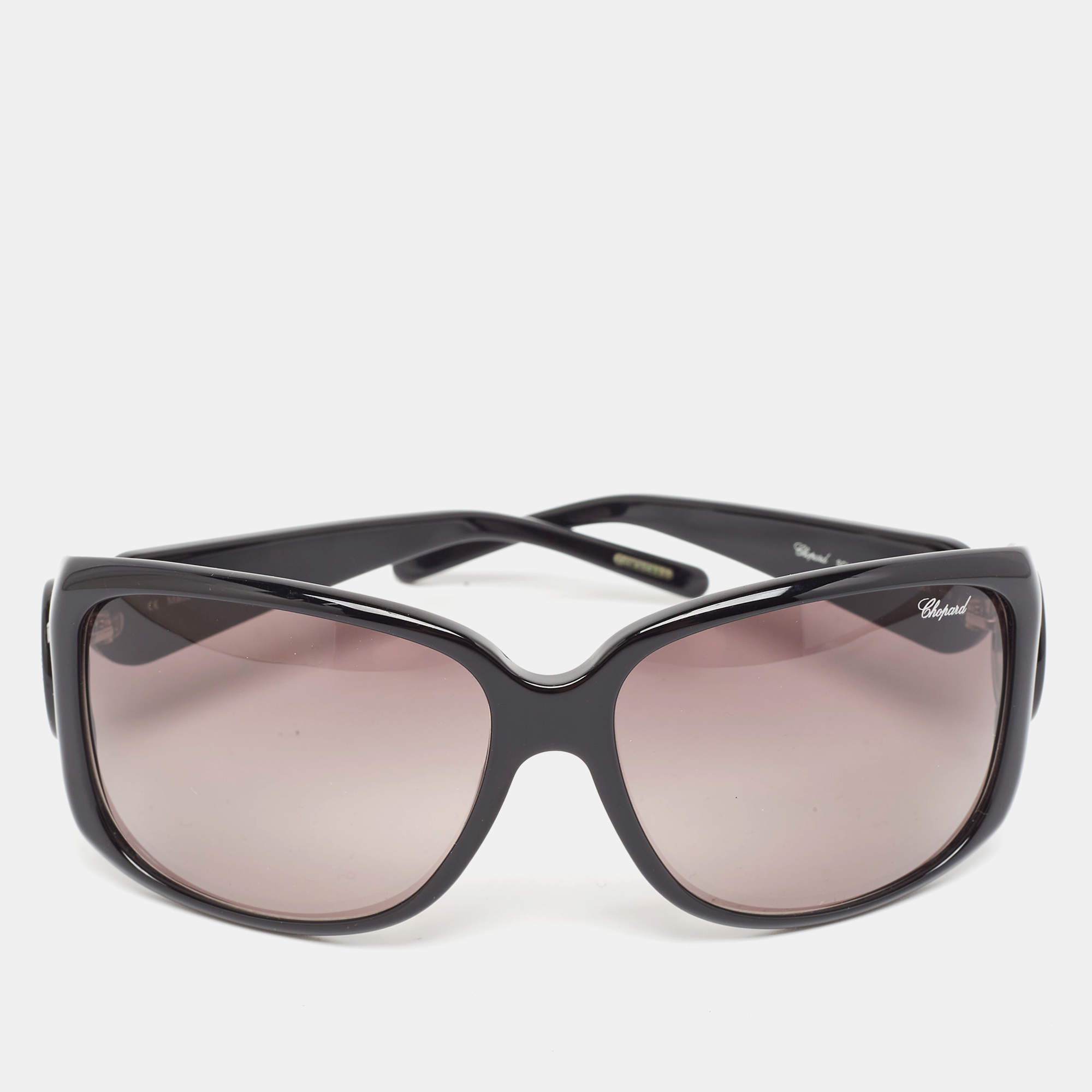 Chopard Black Gradient SCH042S Crystals Embellished Rectangular Sunglasses