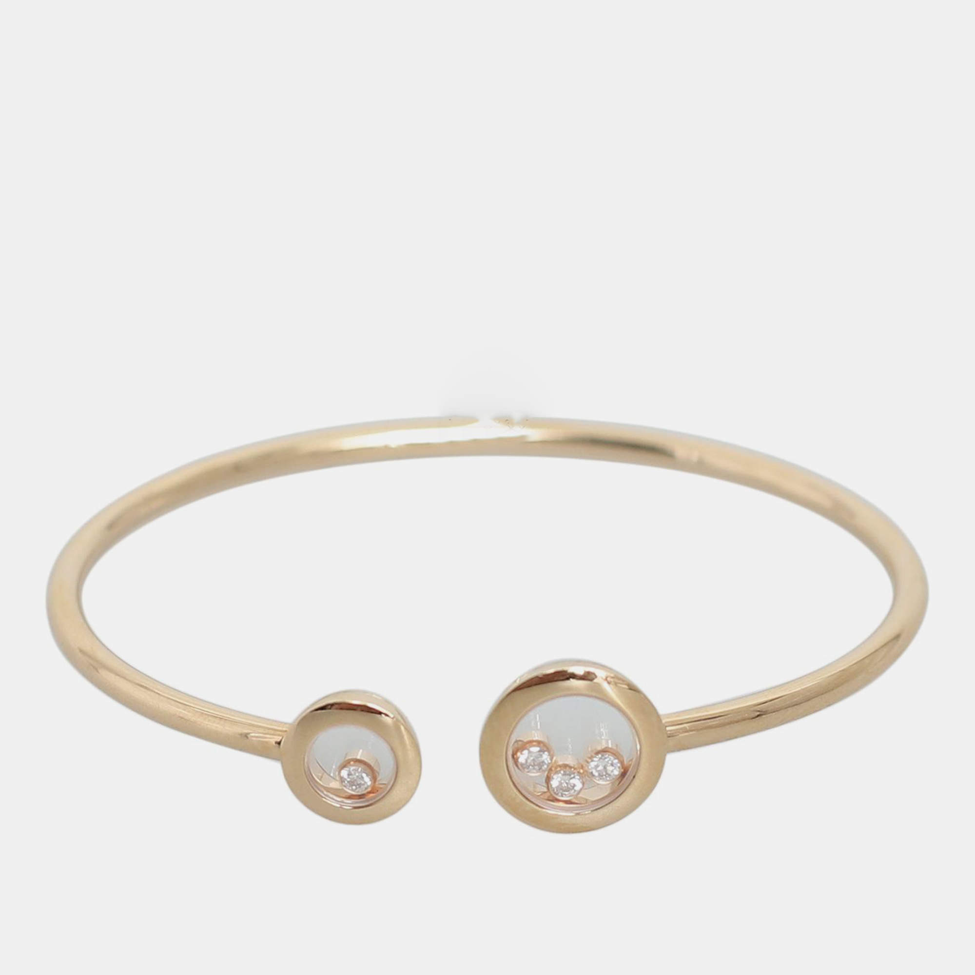Chopard 18k Rose Gold Happy Diamonds Icon Bangle