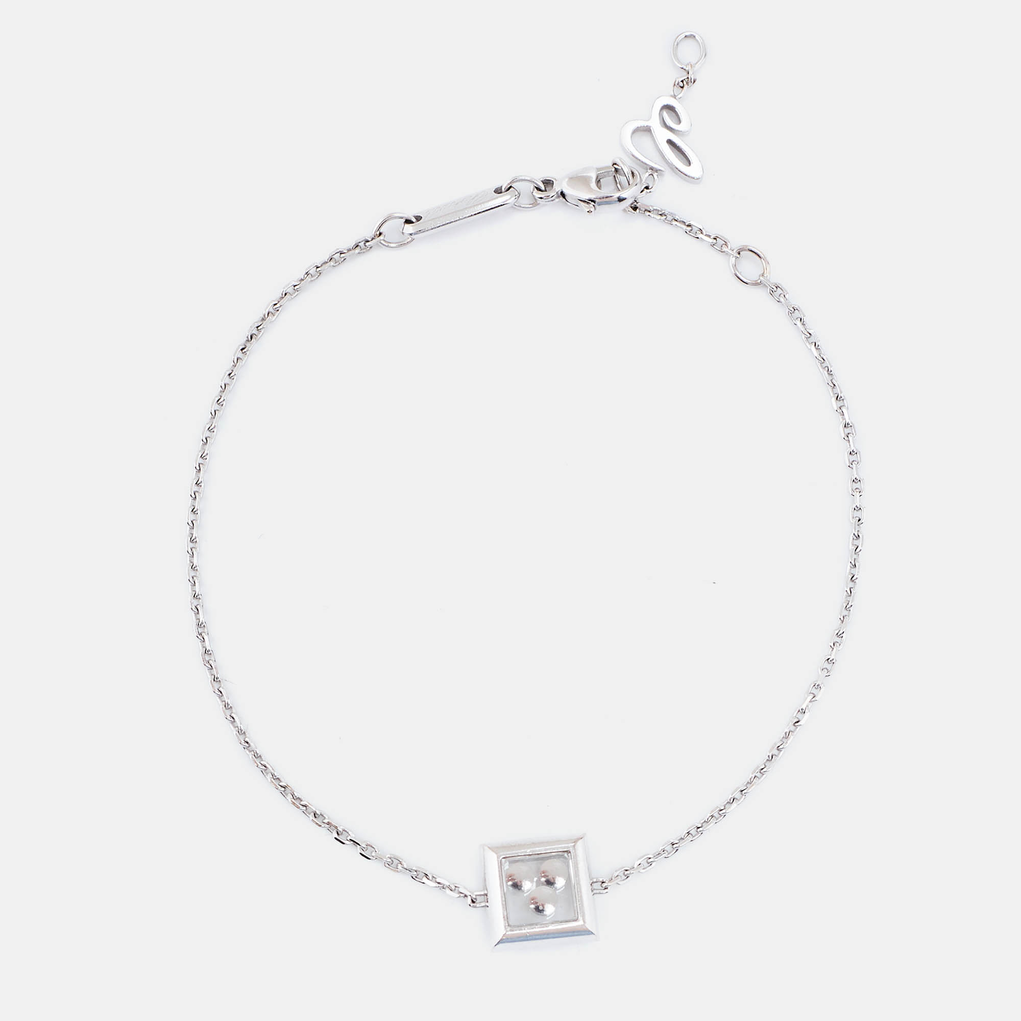 Chopard Happy Curves Diamonds 18k White Gold Bracelet