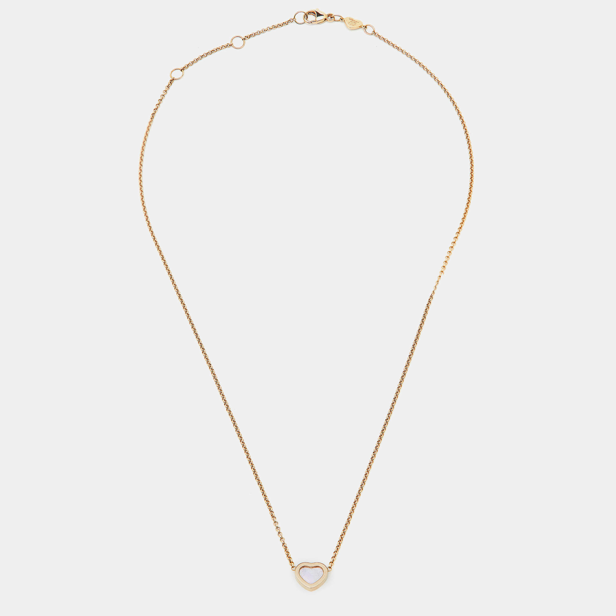 Chopard Happy Hearts Mother of Pearl 18k Rose Necklace