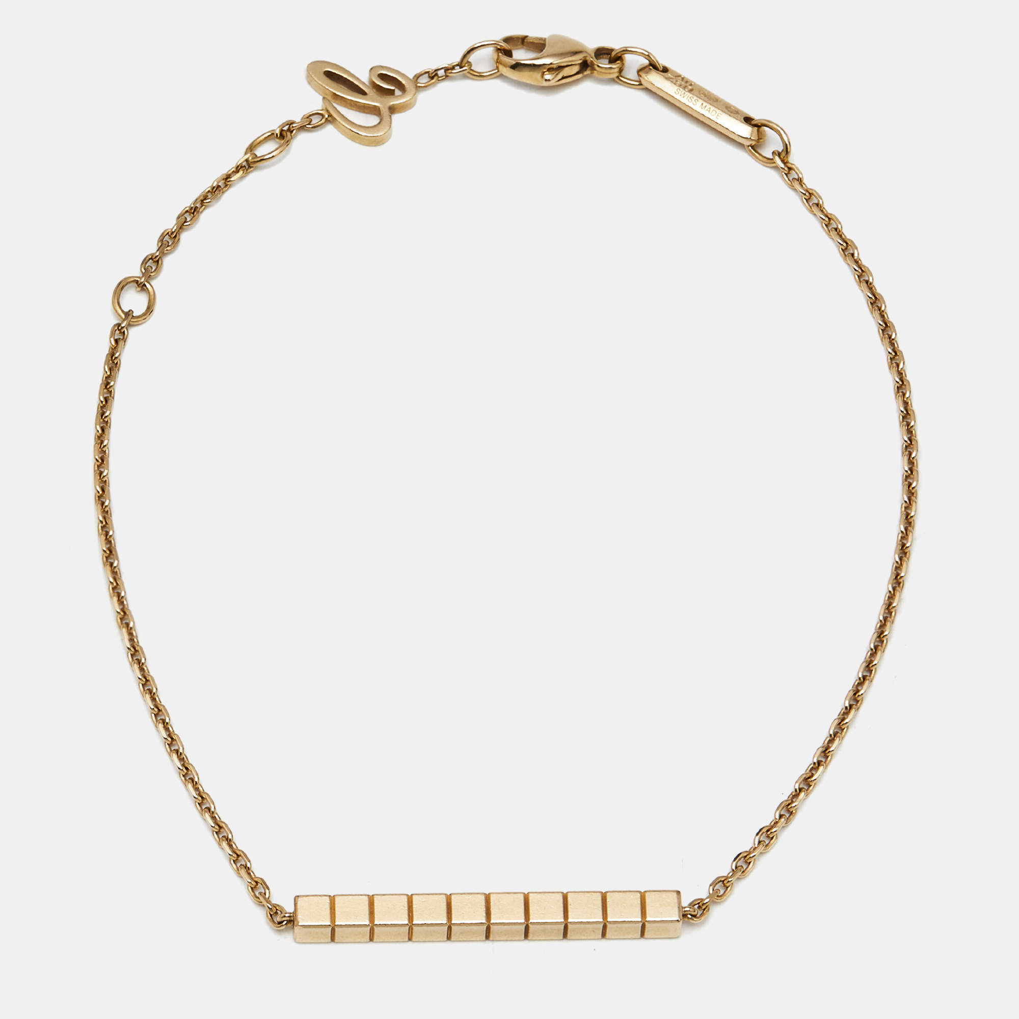 Pre Owned Chopard Ice Cube 18k Yellow Gold Bracelet